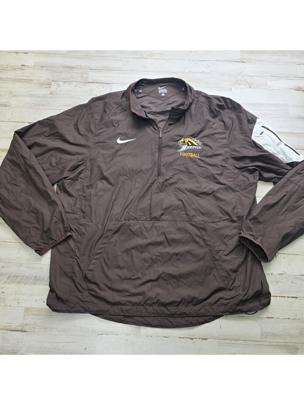 Nike 1/4 Zip Pullover Western Michigan Broncos Football Lightweight Jacket XL